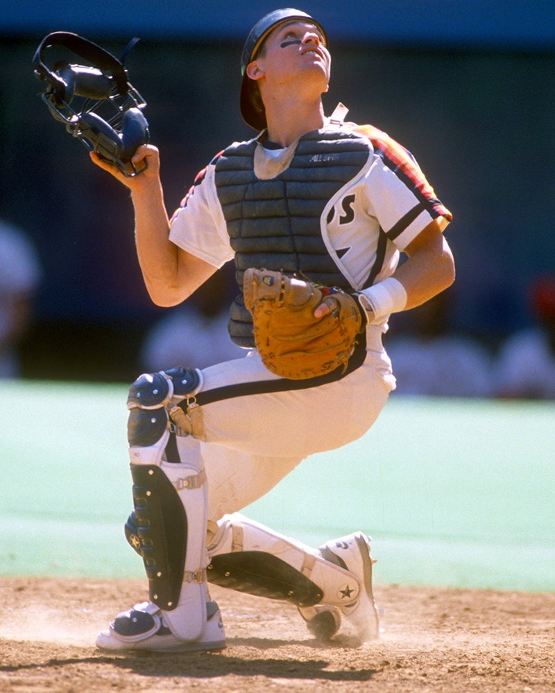 Craig Biggio in catching gear